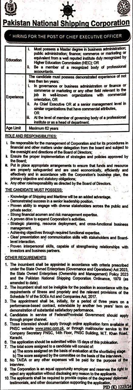 Chief Executive Officer 